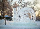 Буква изо льда в сквере имени Кирова. Фото Маргариты Романовой, IRK.ru