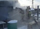 Пожар в Ангарске. Скриншот видео ГУ МЧС России по Иркутской области
