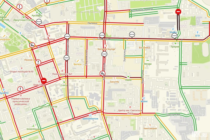 Дорожная обстановка в районе аварии. Скриншот с сайта http://www.2gis.ru*
