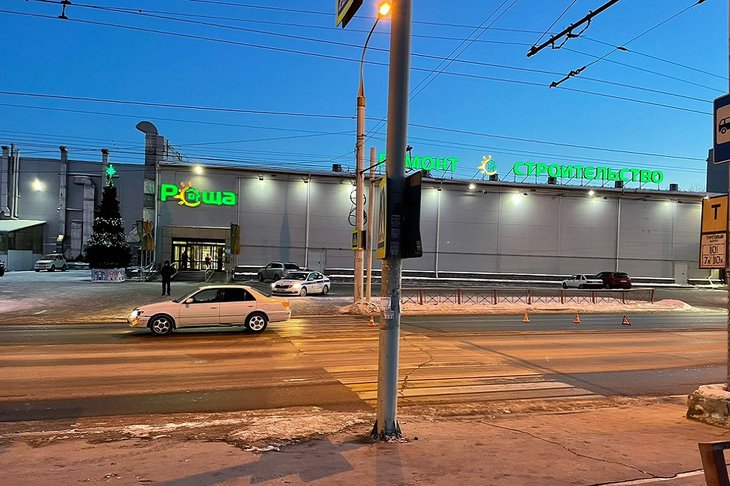 Место ДТП. Фото пресс-службы Госавтоинспекции Иркутска