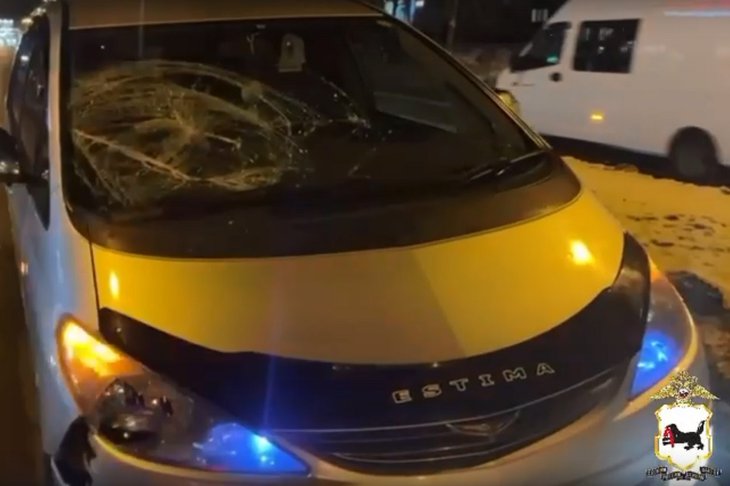 Toyota Estima после ДТП. Скриншот видео пресс-службы ГУ МВД России по Иркутской области