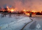 Пожар в Усть-Илимске. Фото пресс-службы ГУ МЧС России по Иркутской области