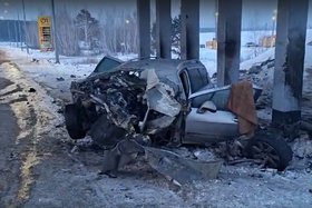 Авария в Черемховском районе. Скриншот видео ГУ МВД России по Иркутской области