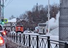 На Седова горит автобус. Фото IRK.ru