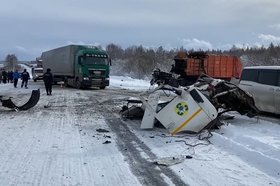 Авария в Тайшетском районе. Скриншот видео ГУ МВД России по Иркутской области