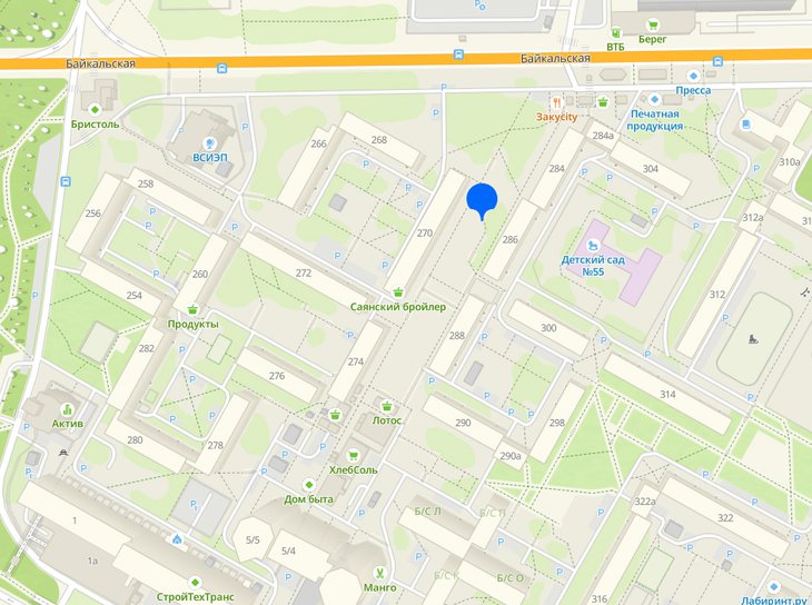 Скриншот с сайта http://www.2gis.ru*