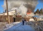 Пожар в кафе Скриншот видео ГУ МЧС России по Иркутской области