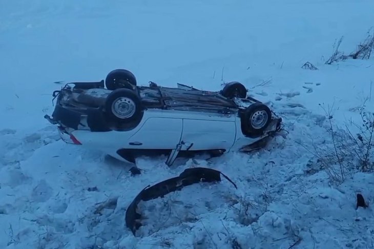 Авария в Черемховском районе. Скриншот видео ГУ МВД России по Иркутской области