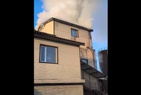 Пожар в пивоварне. Скриншот видео ГУ МЧС России по Иркутской области