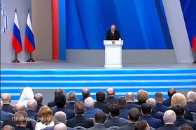 Послание президента. Скриншот прямой трансляции