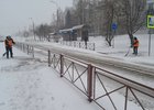 Уборка снега. Фото пресс-службы администрации Иркутска