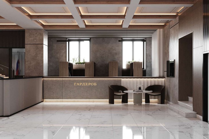 Визуализация фойе. Скриншот документации на сайте госзакупок