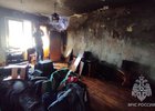 Квартира после пожара. Фото пресс-службы ГУ МЧС России по Иркутской области
