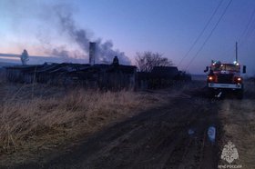 Пожар в частном доме. Фото пресс-службы ГУ МЧС России по Иркутской области