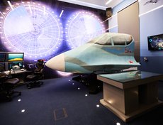 Чтобы научить суворовцев лётному делу, в технокомплексе установлен тренажёр самолёта Су-27.