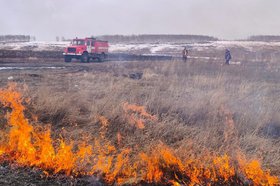 Пожар. Фото пресс-службы правительства Иркутской области