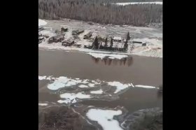 Река Непа. Скриншот видео ГУ МЧС России по Иркутской области
