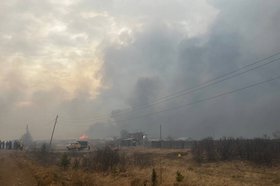 Пожар в Братском районе. Фото из телеграм-канала губернатора Игоря Кобзева