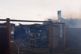 Пожар. Скриншот видео пресс-службы ГУ МЧС России по Иркутской области