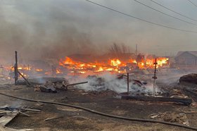 Пожар. Фото пресс-службы прокуратуры Ирктуской области