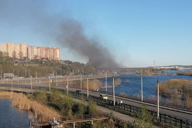 На Семена Лагоды в Иркутске горело неэксплуатируемое здание