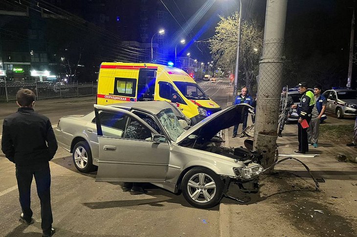 Место ДТП. Фото пресс-службы ГУ МВД России по Иркутской области