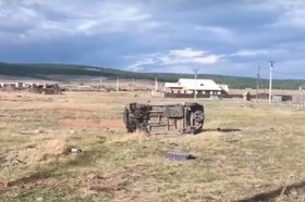 Место ДТП. Скриншот видео пресс-службы ГУ МВД России по Иркутской области