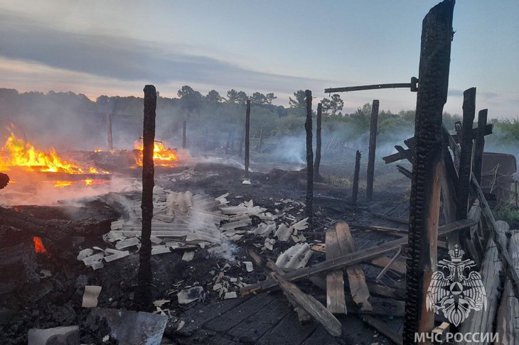 Пожар в Куйтунском районе. Фото ГУ МЧС России по Иркутской области