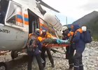 Эвакуация туриста. Скриншот видео Байкальского поисково-спасательного отряда
