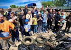 Участники акции. Фото предоставлено Федерацией подводной охоты и фридайвинга Иркутской области