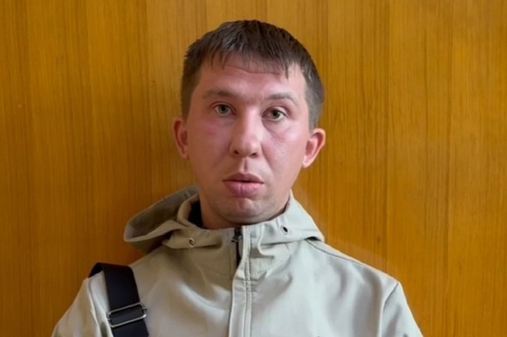 Задержанный мужчина. Скриншот видео пресс-службы ГУ МВД России по Иркутской области