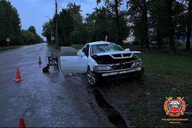Автомобиль после ДТП. Фото пресс-службы Госавтоинспекции Иркутска