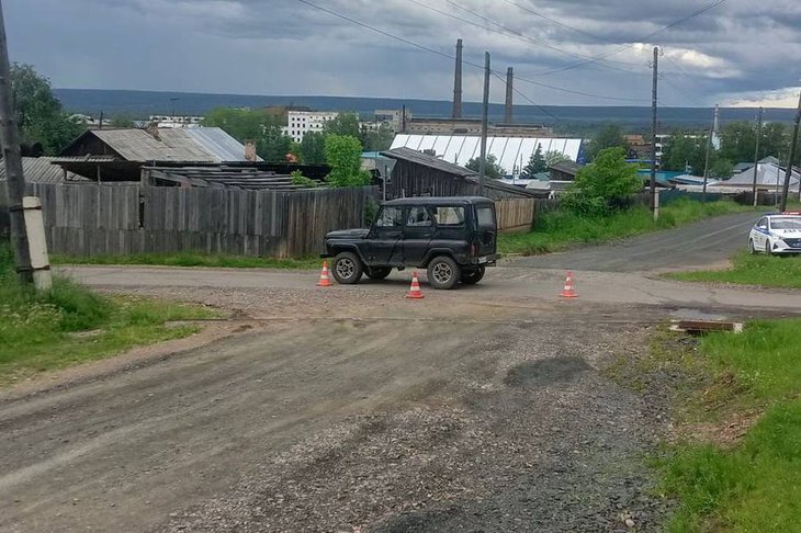 ДТП с УАЗом и велосипедом в Тайшетском районе. Фото пресс-службы Госавтоинспекции Иркутской области