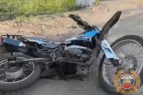 Мотоцикл. Скриншот видео пресс-службы Госавтоинспекции Иркутской области