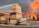 Пожар в Братске. Скриншот видео МЧС России
