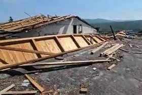 Кровля техникума. Скриншот видео из телеграм-канала Игоря Кобзева