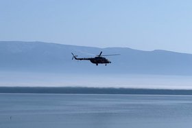 Вертолет. Фото ФГБУ «Заповедное Подлеморье»