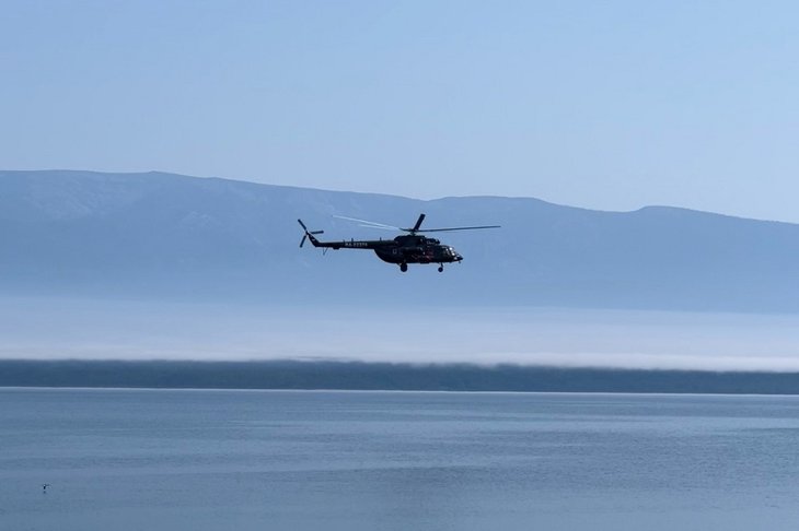 Вертолет. Фото ФГБУ «Заповедное Подлеморье»