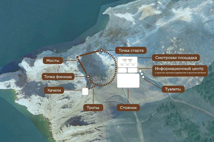 Предварительная схема расположения объектов. Изображение предоставлено пресс-службой «Заповедного Прибайкалья»