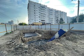 Строительство фонтана. Фото пресс-службы думы Иркутска