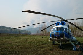 Вертолет. Фото пресс-службы правительства Иркутской области