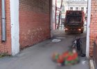 Место аварии с мусоровозом. Фото Госавтоинспекции Иркутска
