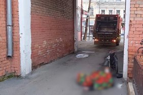 Место аварии с мусоровозом. Фото Госавтоинспекции Иркутска