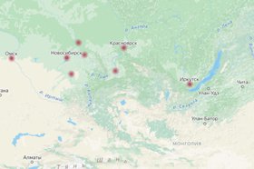 Карта сбоев. Скриншот с сайта Центра мониторинга и управления сетью связи общего пользования