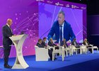 Игорь Кобзев на пленарном заседании форума «Технопром-2024». Фото пресс-службы правительства Иркутской области