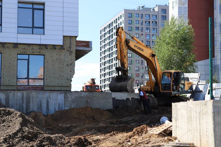 Строительство детского сада. Фото пресс-службы администрации Иркутска