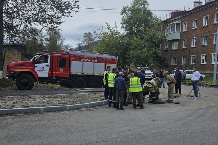 Устранение аварии в Байкальске. Фото из телеграм-канала правительства Иркутской области