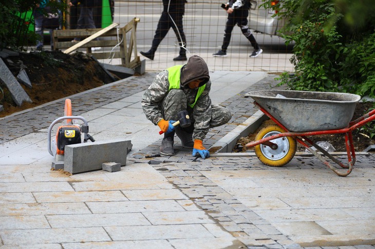 Благоустройство сквера. Фото пресс-службы администрации Иркутска