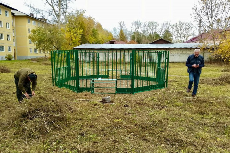 Площадка для игры в панна-футбол в Шелехове. Фото из телеграм-канала Алексея Тенигина