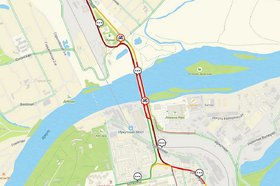 Иркутный мост на карте. Скриншот с сайта http://www.2gis.ru*